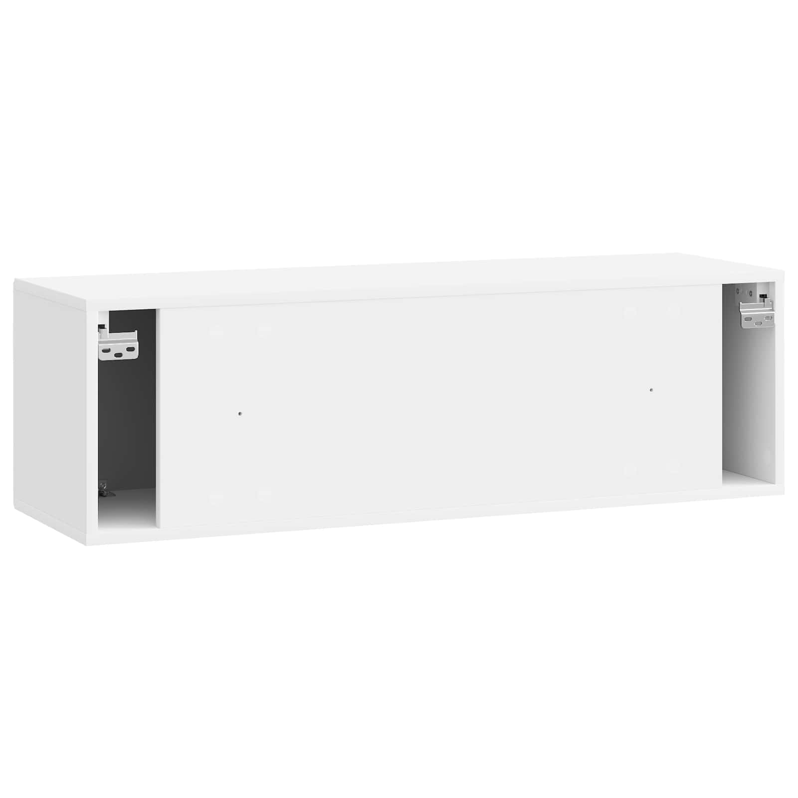 Mobile Porta TV da Muro Bianco Lucido 98 x 31 x 30 cm | homemem39