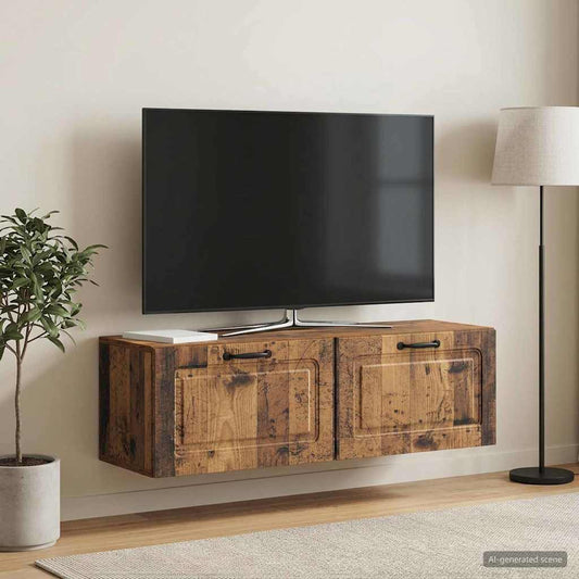 Mobile Porta TV da Muro Legno antico 98 x 31 x 30 cm