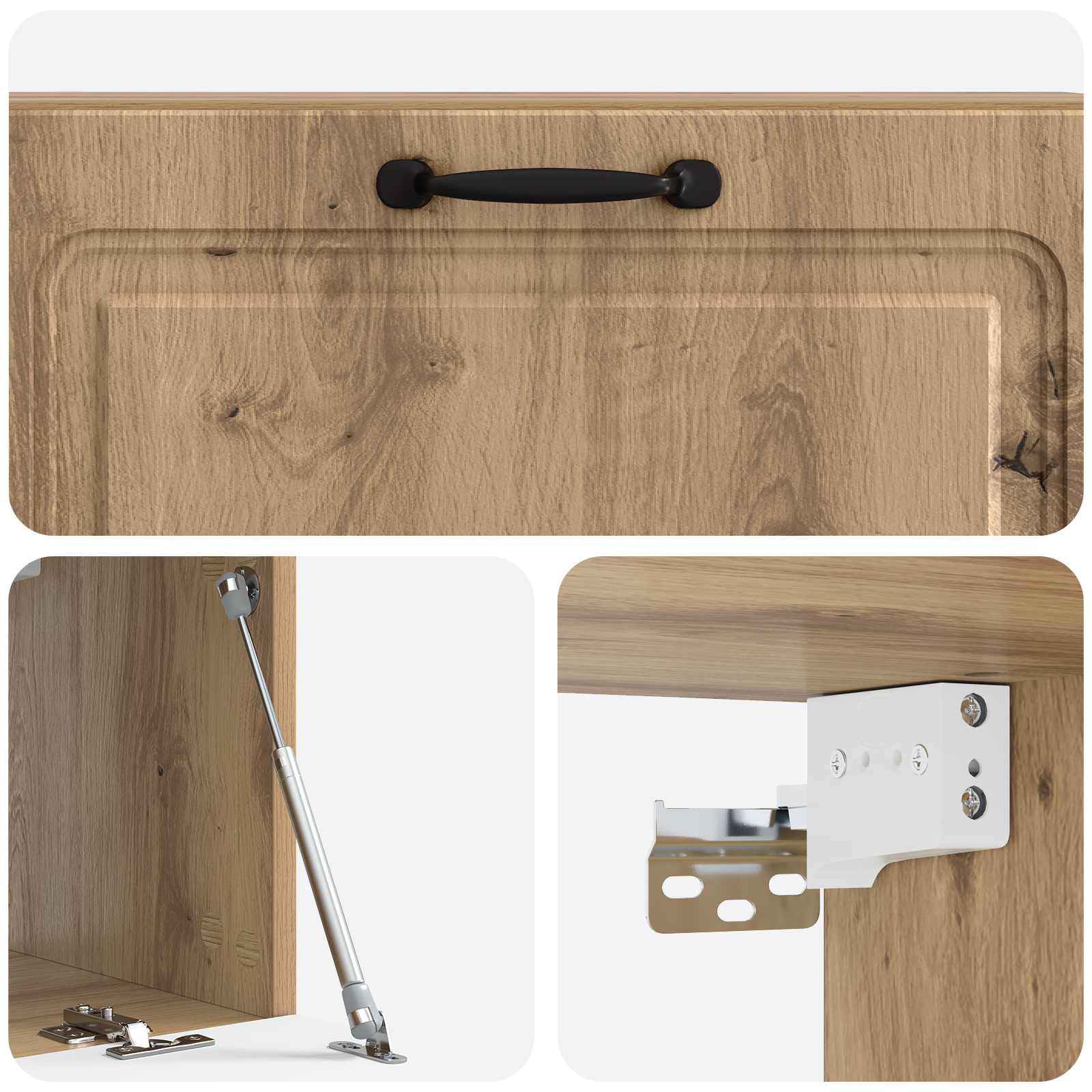 Mobile Porta TV da Muro Rovere Artigianale 98 x 31 x 30 cm | homemem39