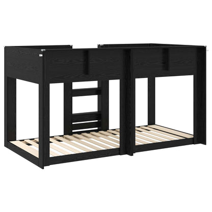 Letto a Castello per Bambini Rovere Nero 75 x 190 cm | homemem39