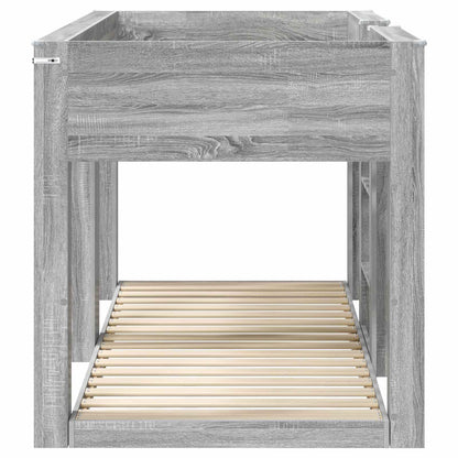 Letto a Castello per Bambini Grigio Sonoma 75 x 190 cm | homemem39