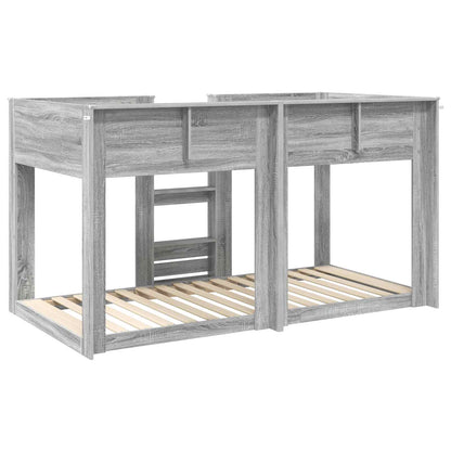 Letto a Castello per Bambini Grigio Sonoma 90 x 200 cm | homemem39