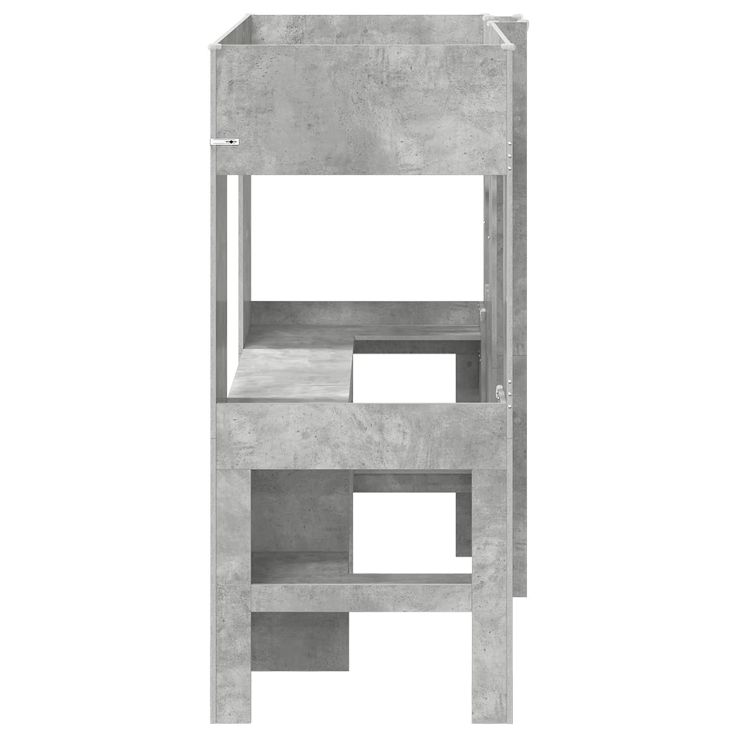 Struttura letto a castello con scrivania Grigio cemento | homemem39