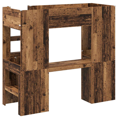 Struttura letto a castello con scrivania Legno vecchio | homemem39