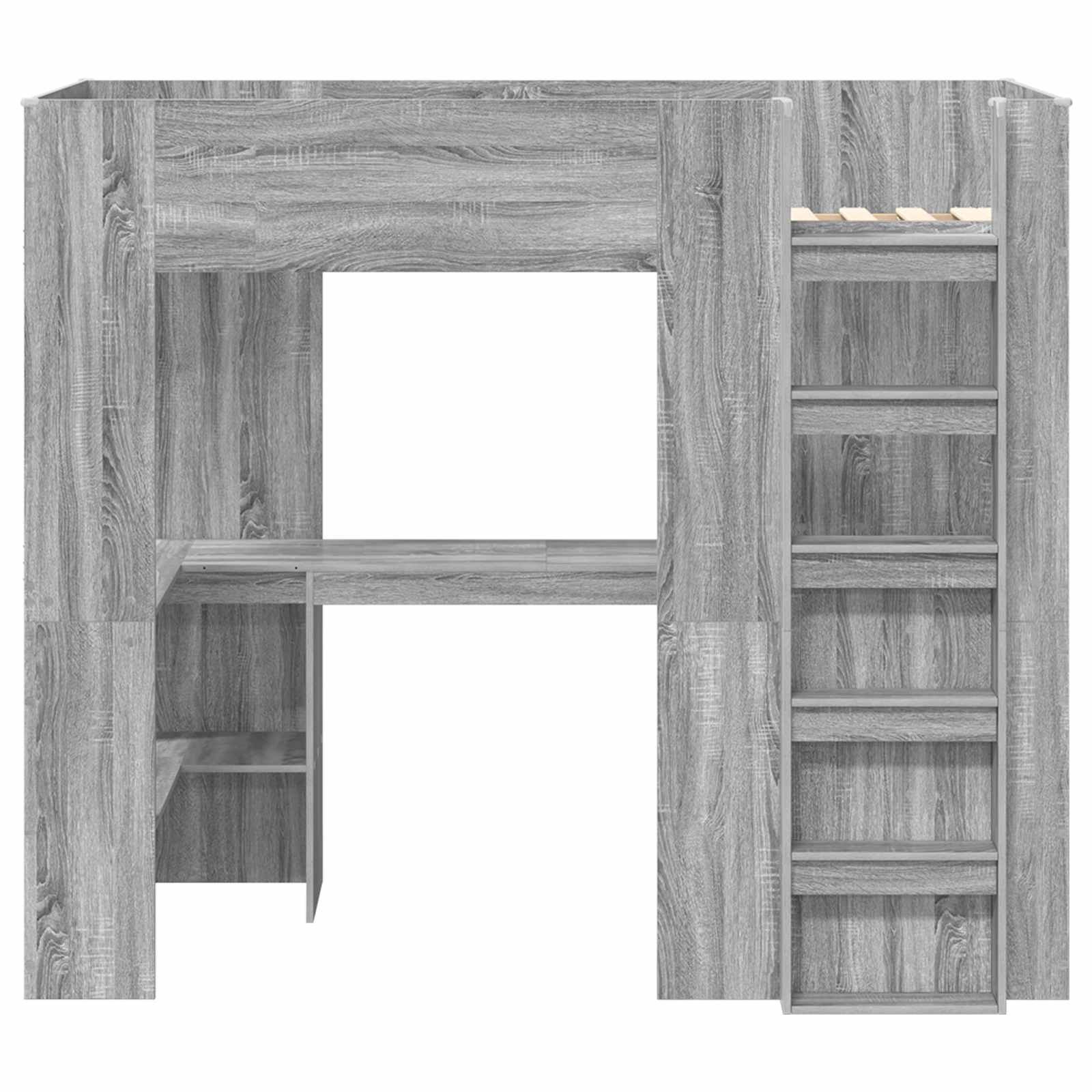 Struttura letto a castello con scrivania Grigio Sonoma | homemem39