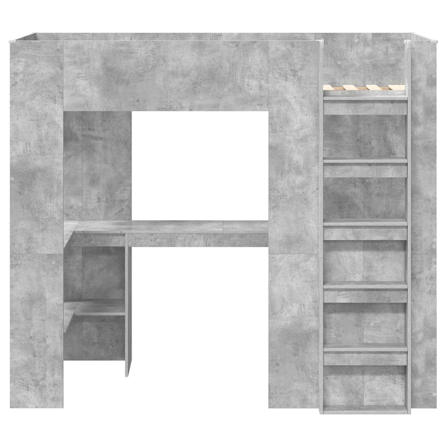 Struttura letto a castello con scrivania Grigio cemento | homemem39