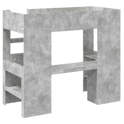 Struttura letto a castello con scrivania Grigio cemento | homemem39