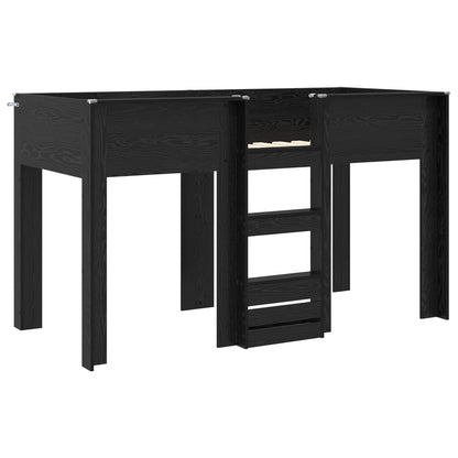 Letto a Castello per Bambini Rovere Nero 75 x 190 cm | homemem39