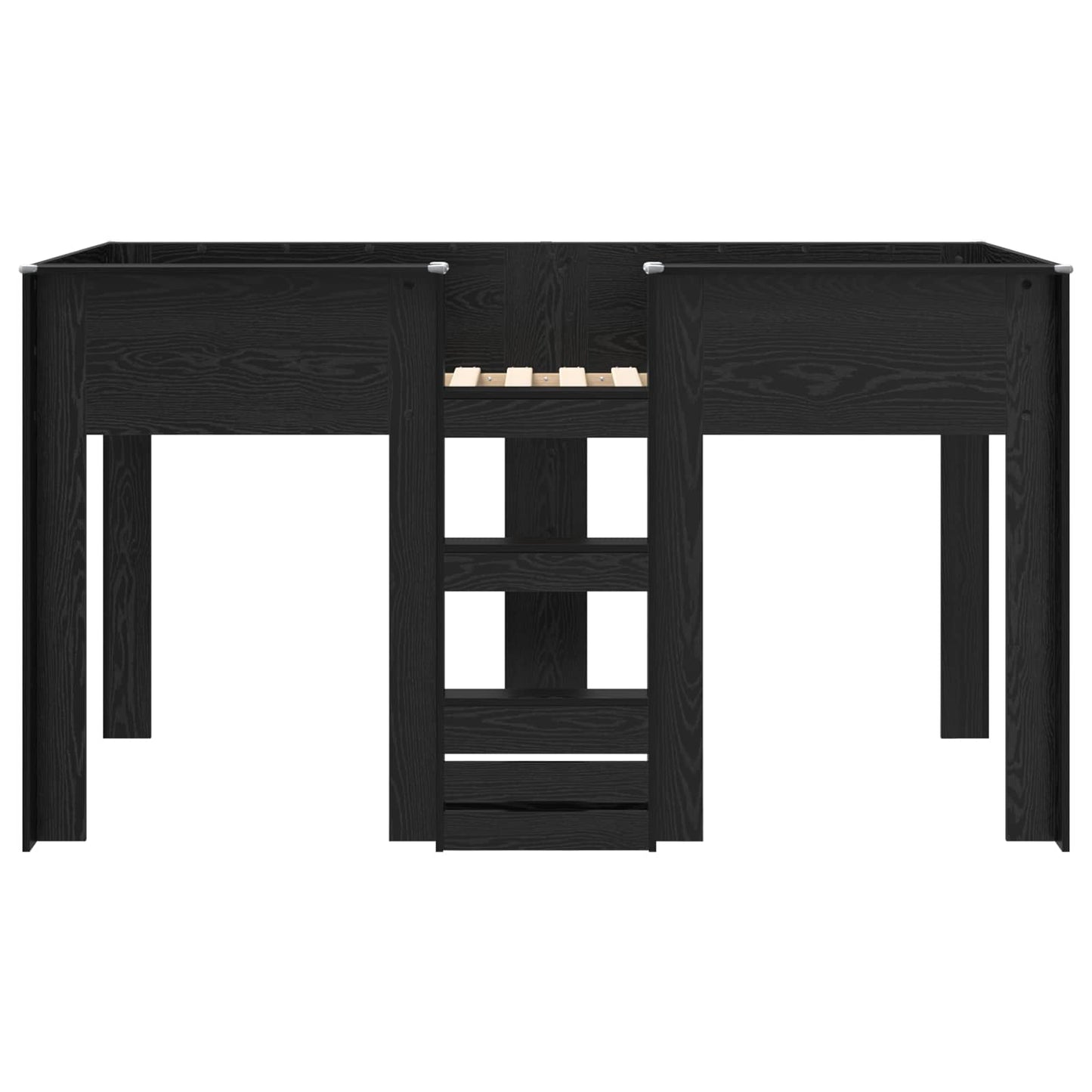 Letto a Castello per Bambini Rovere Nero 75 x 190 cm | homemem39