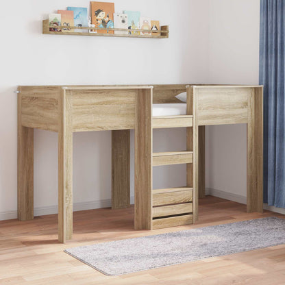 Letto a Castello per Bambini Rovere Sonoma 75 x 190 cm | homemem39