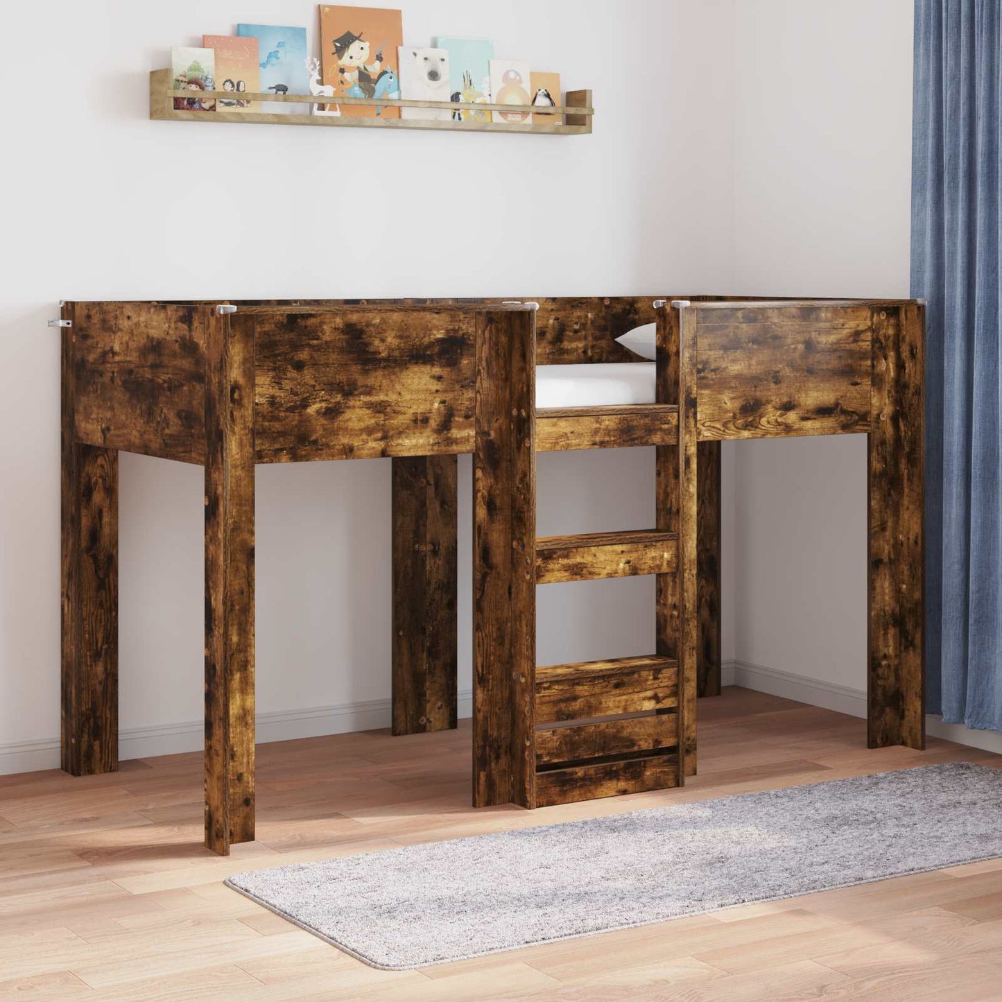 Letto a Castello per Bambini Rovere fumé 75 x 190 cm | homemem39