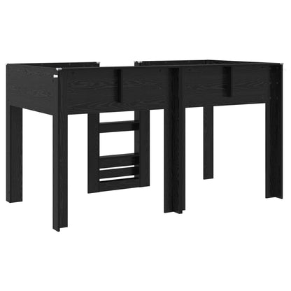 Letto a Castello per Bambini Rovere Nero 90 x 190 cm | homemem39