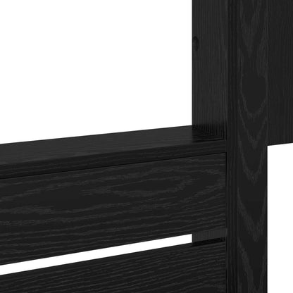 Letto a Castello per Bambini Rovere Nero 80 x 200 cm | homemem39