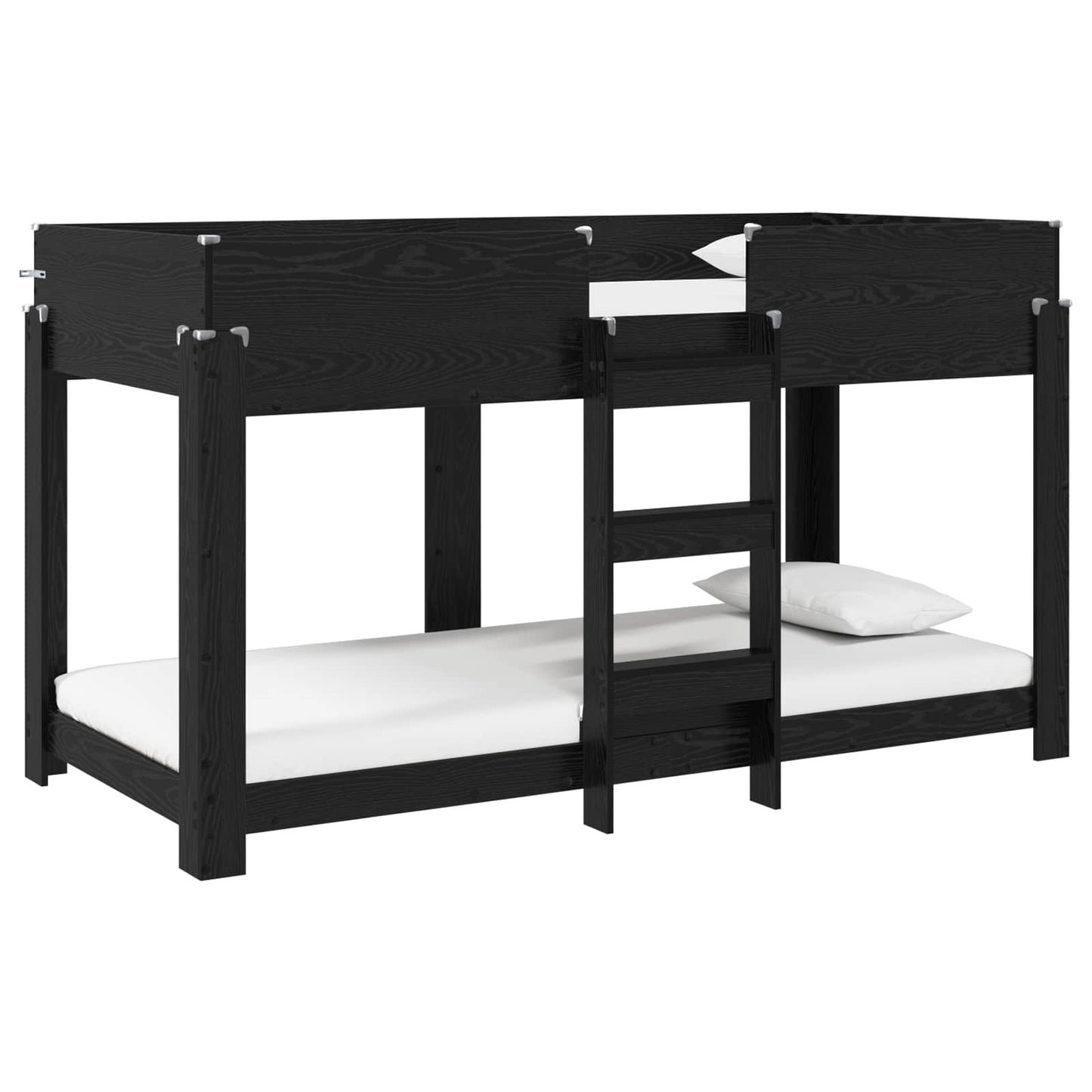Letto a Castello per Bambini Rovere Nero 100 x 200 cm | homemem39