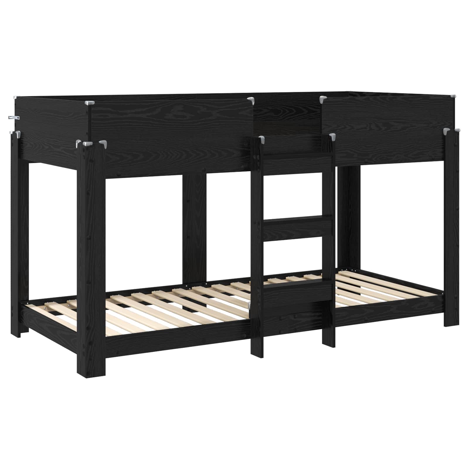 Letto a Castello per Bambini Rovere Nero 100 x 200 cm | homemem39