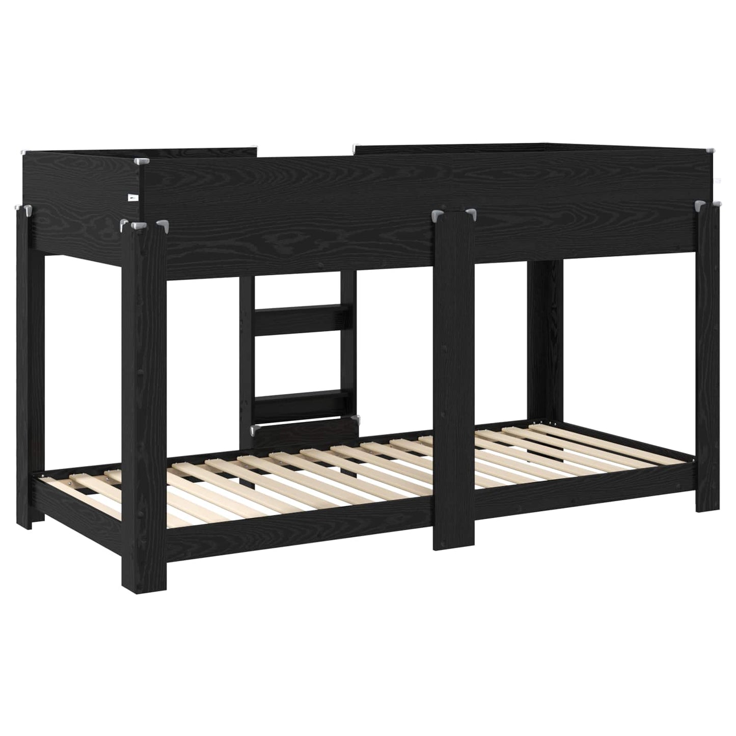 Letto a Castello per Bambini Rovere Nero 100 x 200 cm | homemem39
