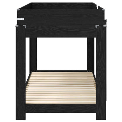 Letto a Castello per Bambini Rovere Nero 100 x 200 cm | homemem39