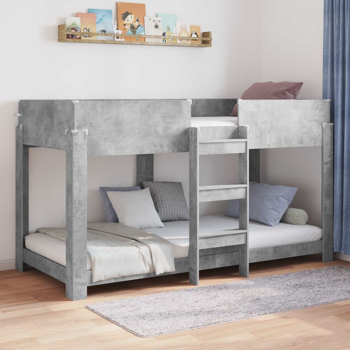 Letto a Castello per Bambini Grigio cemento 100 x 200 cm | homemem39