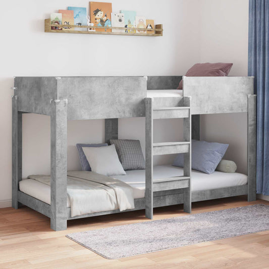 Letto a Castello per Bambini Grigio cemento 100 x 200 cm | homemem39