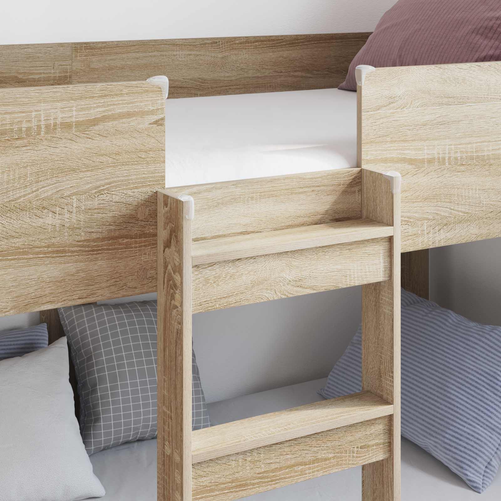 Letto a Castello per Bambini Rovere Sonoma 90 x 200 cm | homemem39