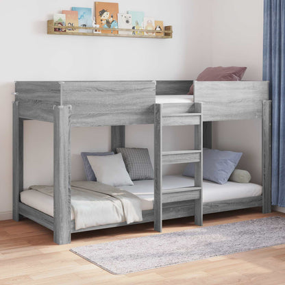 Letto a Castello per Bambini Grigio Sonoma 90 x 200 cm | homemem39