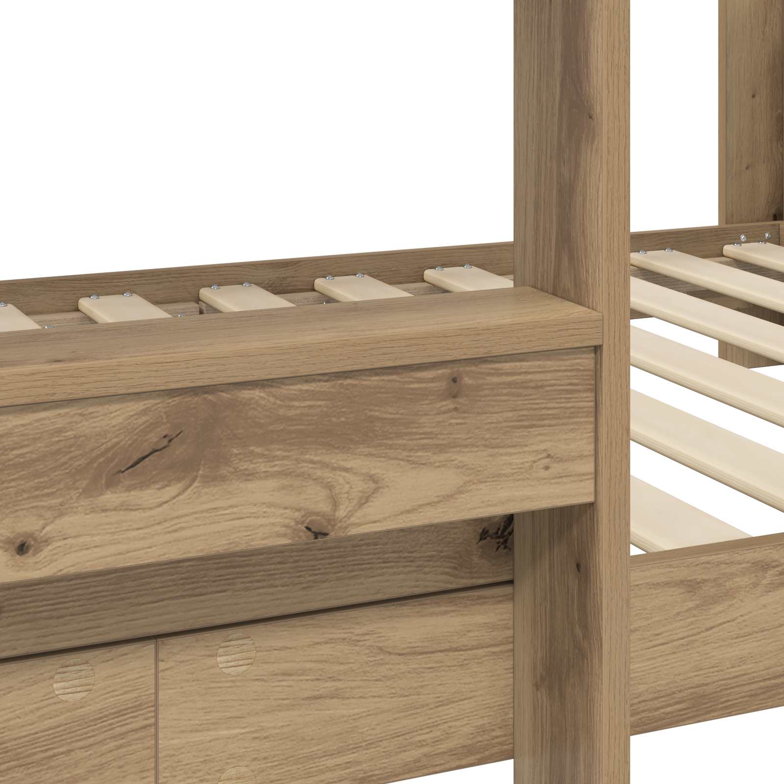 Letto a Castello per Bambini Rovere artigianale 90 x 200 cm | homemem39