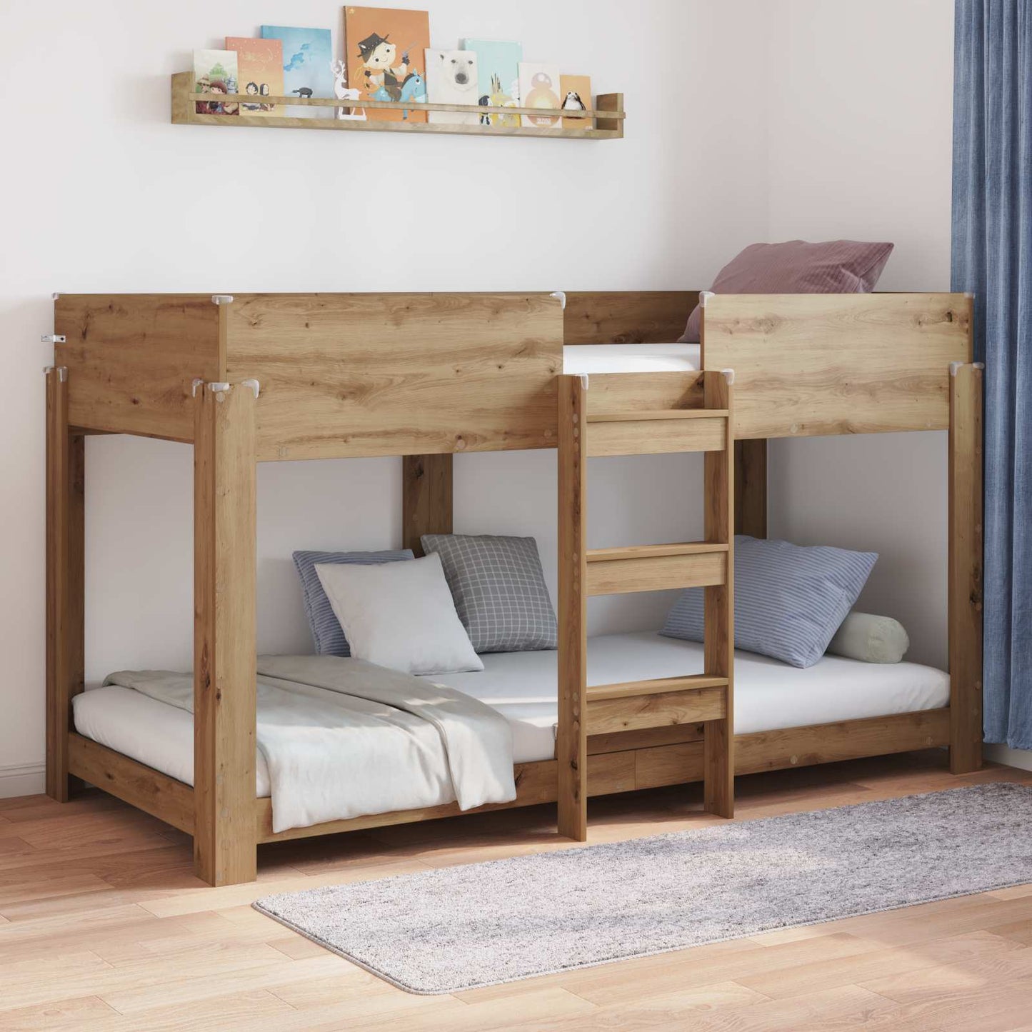 Letto a Castello per Bambini Rovere artigianale 90 x 200 cm | homemem39