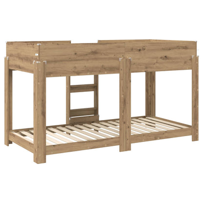 Letto a Castello per Bambini Rovere artigianale 90 x 200 cm | homemem39