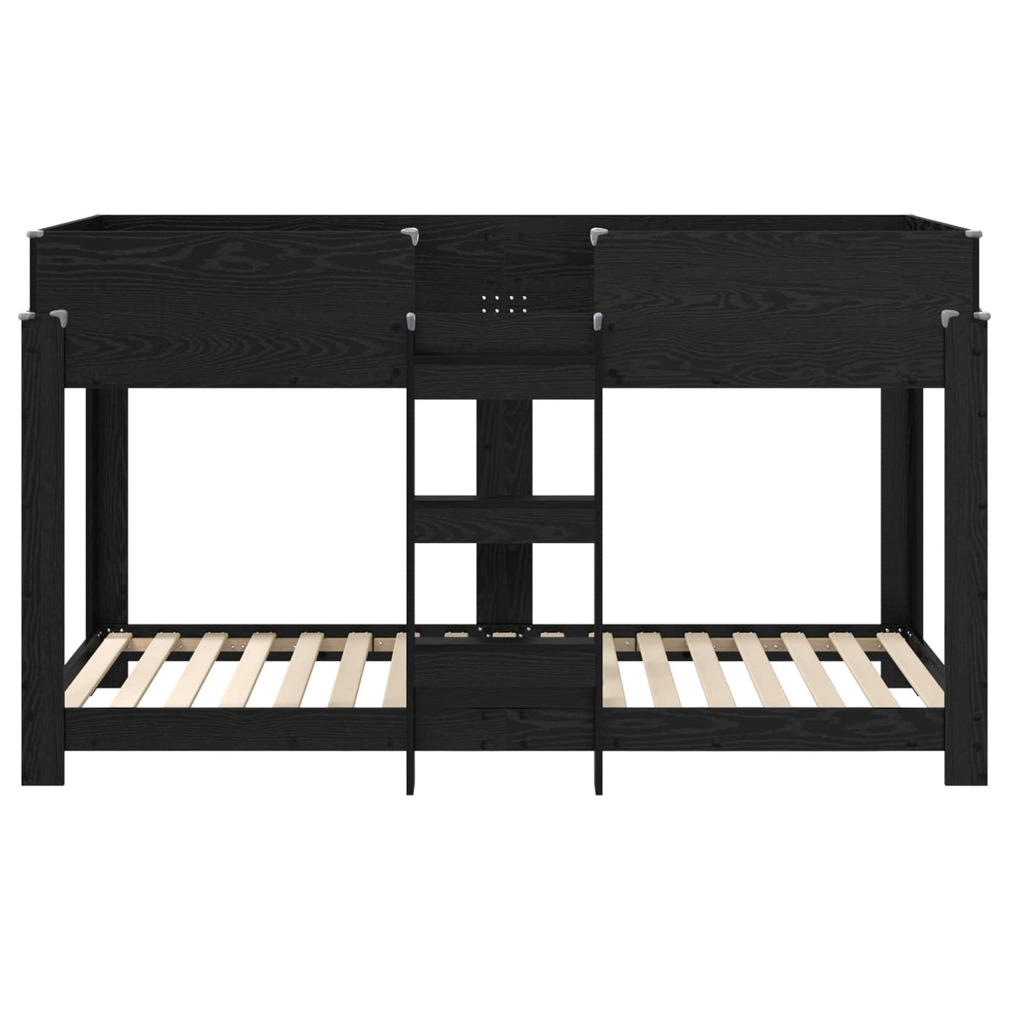 Letto a Castello per Bambini Rovere Nero 80 x 200 cm | homemem39
