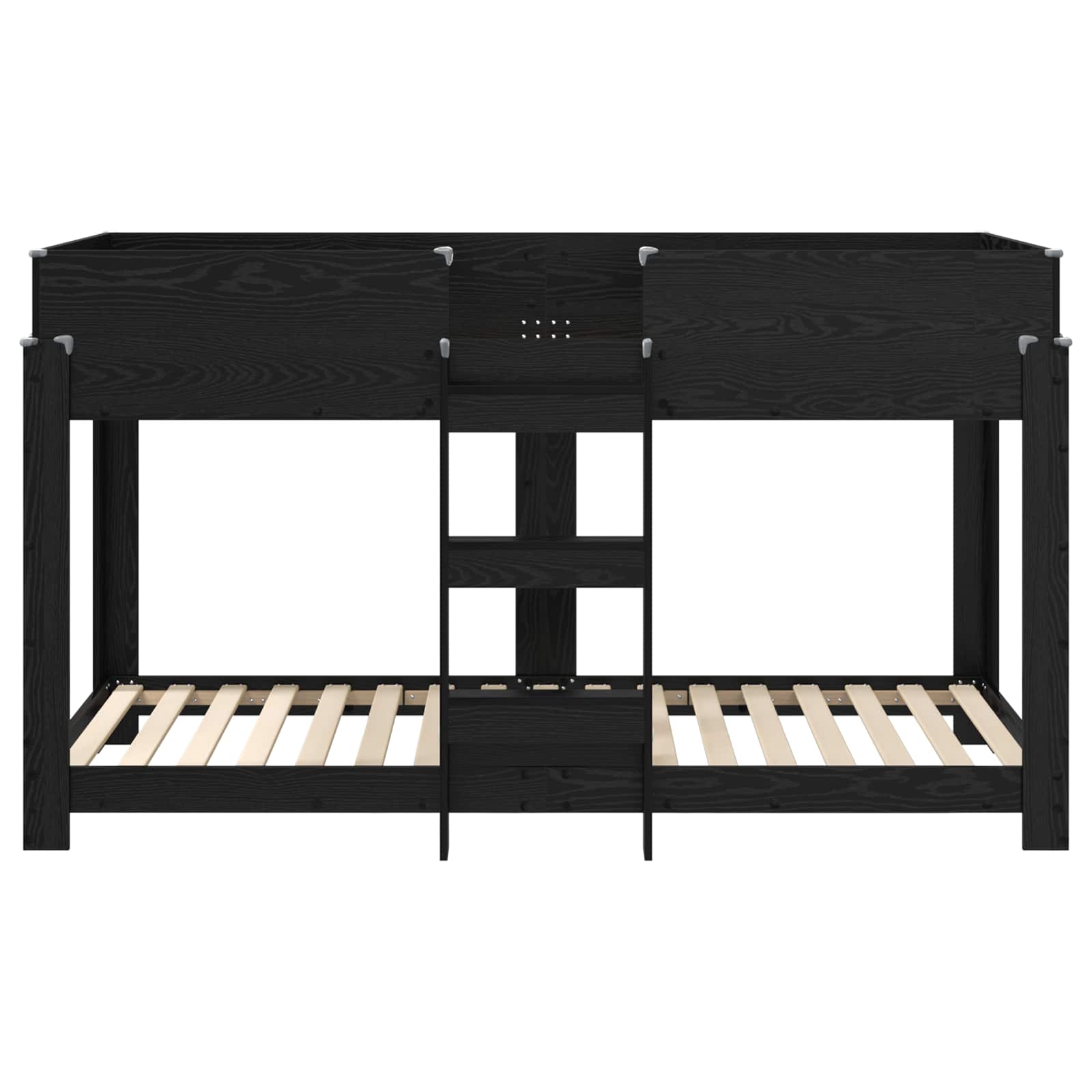 Letto a Castello per Bambini Rovere Nero 80 x 200 cm | homemem39