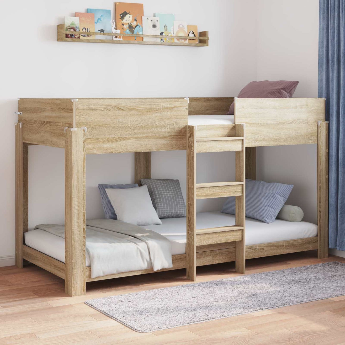 Letto a Castello per Bambini Rovere Sonoma 80 x 200 cm | homemem39