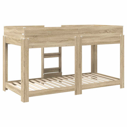 Letto a Castello per Bambini Rovere Sonoma 80 x 200 cm | homemem39