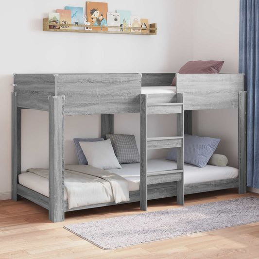Letto a Castello per Bambini Grigio Sonoma 80 x 200 cm | homemem39