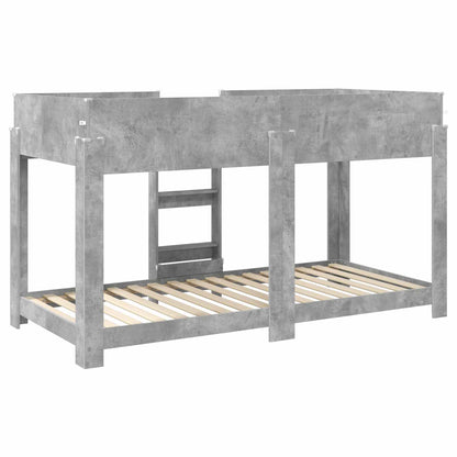 Letto a Castello per Bambini Grigio cemento 90 x 190 cm | homemem39