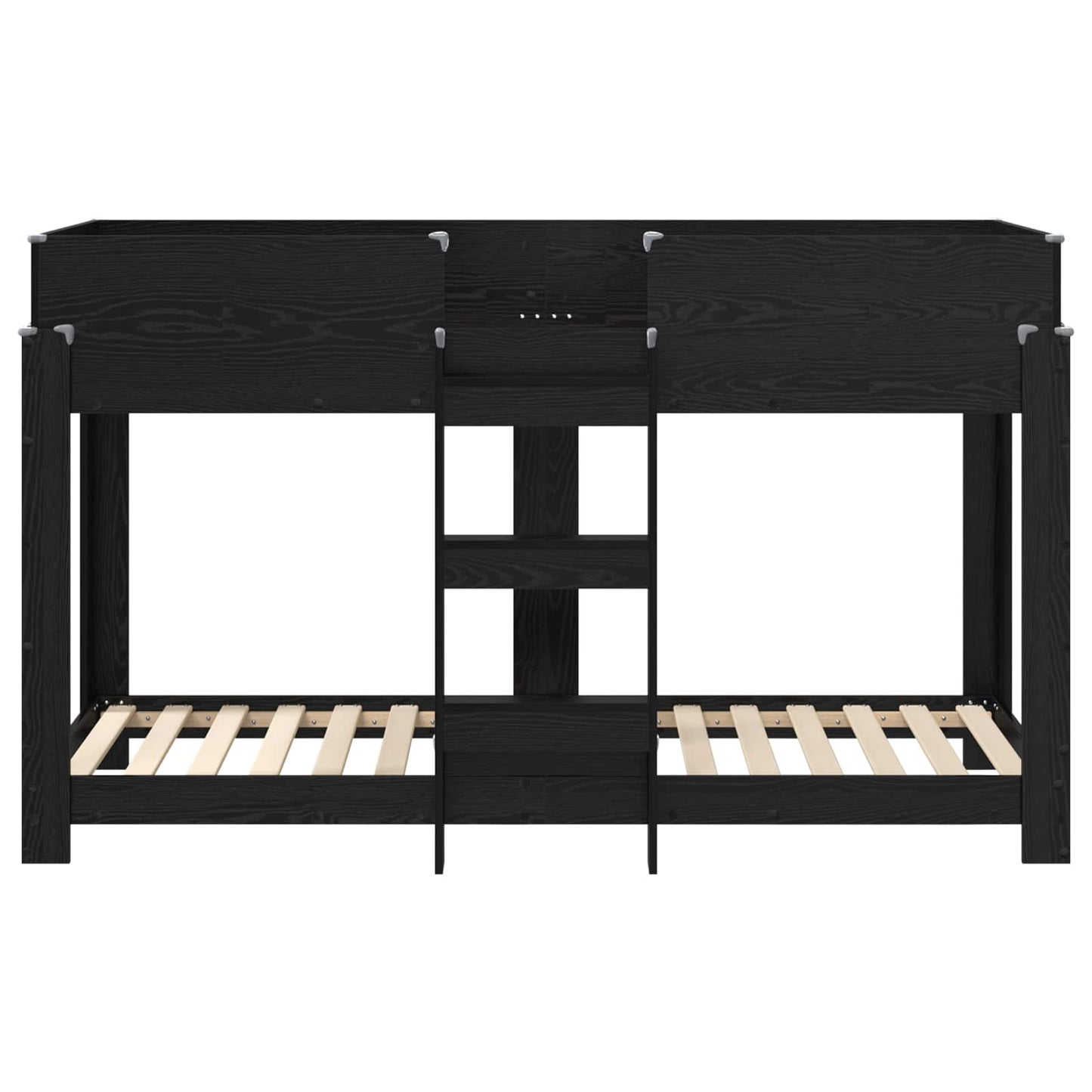 Letto a Castello per Bambini Rovere Nero 75 x 190 cm | homemem39