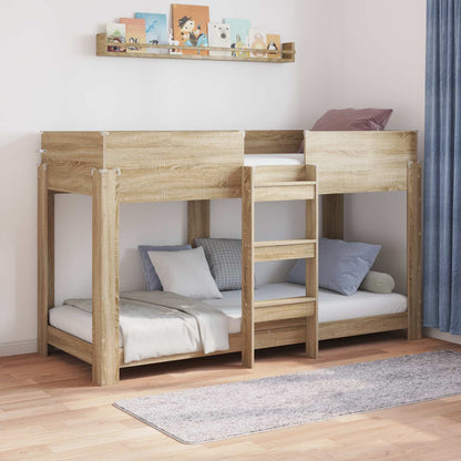 Letto a Castello per Bambini Rovere Sonoma 75 x 190 cm | homemem39