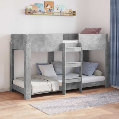 Letto a Castello per Bambini Grigio cemento 75 x 190 cm