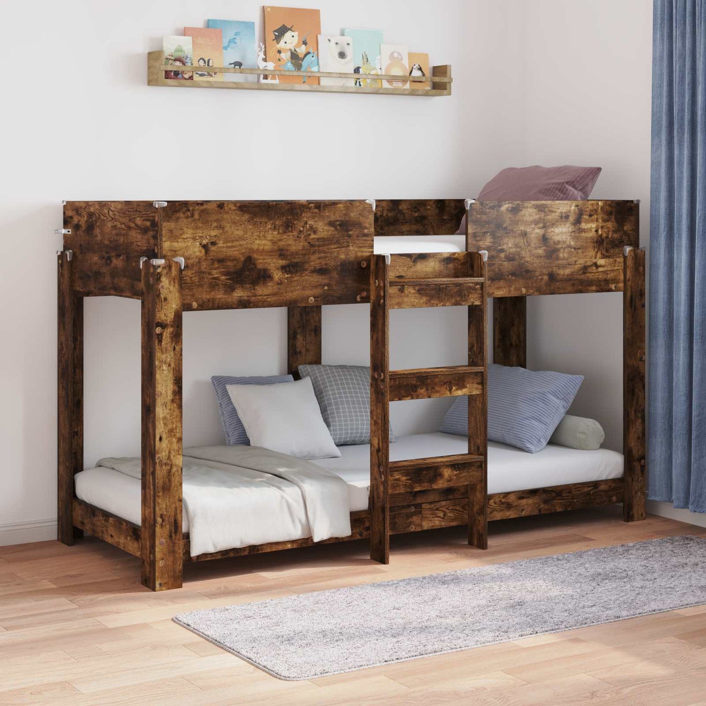 Letto a Castello per Bambini Rovere fumé 75 x 190 cm