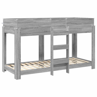 Letto a Castello per Bambini Grigio Sonoma 75 x 190 cm | homemem39