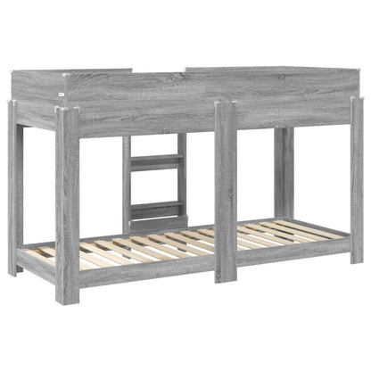 Letto a Castello per Bambini Grigio Sonoma 75 x 190 cm | homemem39