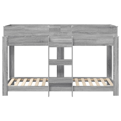 Letto a Castello per Bambini Grigio Sonoma 75 x 190 cm | homemem39