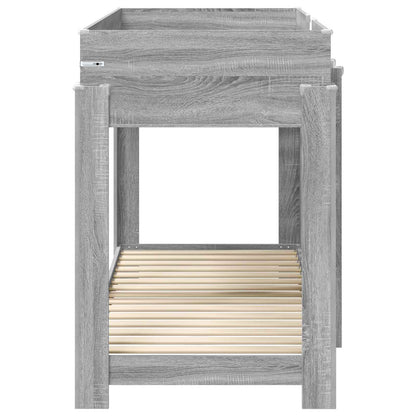 Letto a Castello per Bambini Grigio Sonoma 75 x 190 cm | homemem39