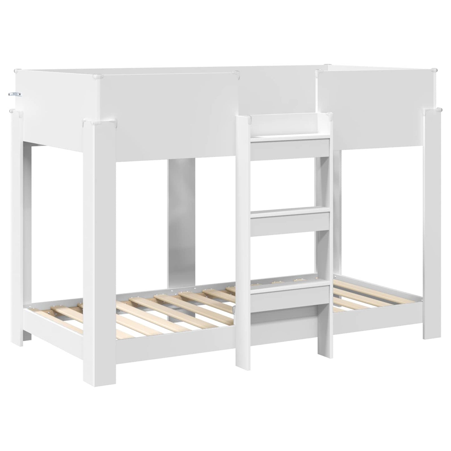 Letto a Castello per Bambini con materasso Bianco 80 x 160 cm