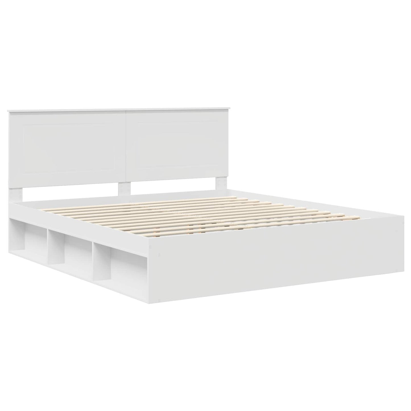 Struttura del letto Bianco 200 x 200 cm Pino massello | homemem39