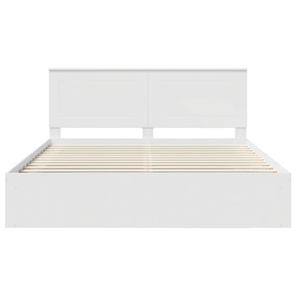 Struttura del letto Bianco 200 x 200 cm Pino massello | homemem39