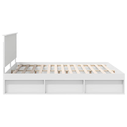 Struttura del letto Bianco 200 x 200 cm Pino massello | homemem39