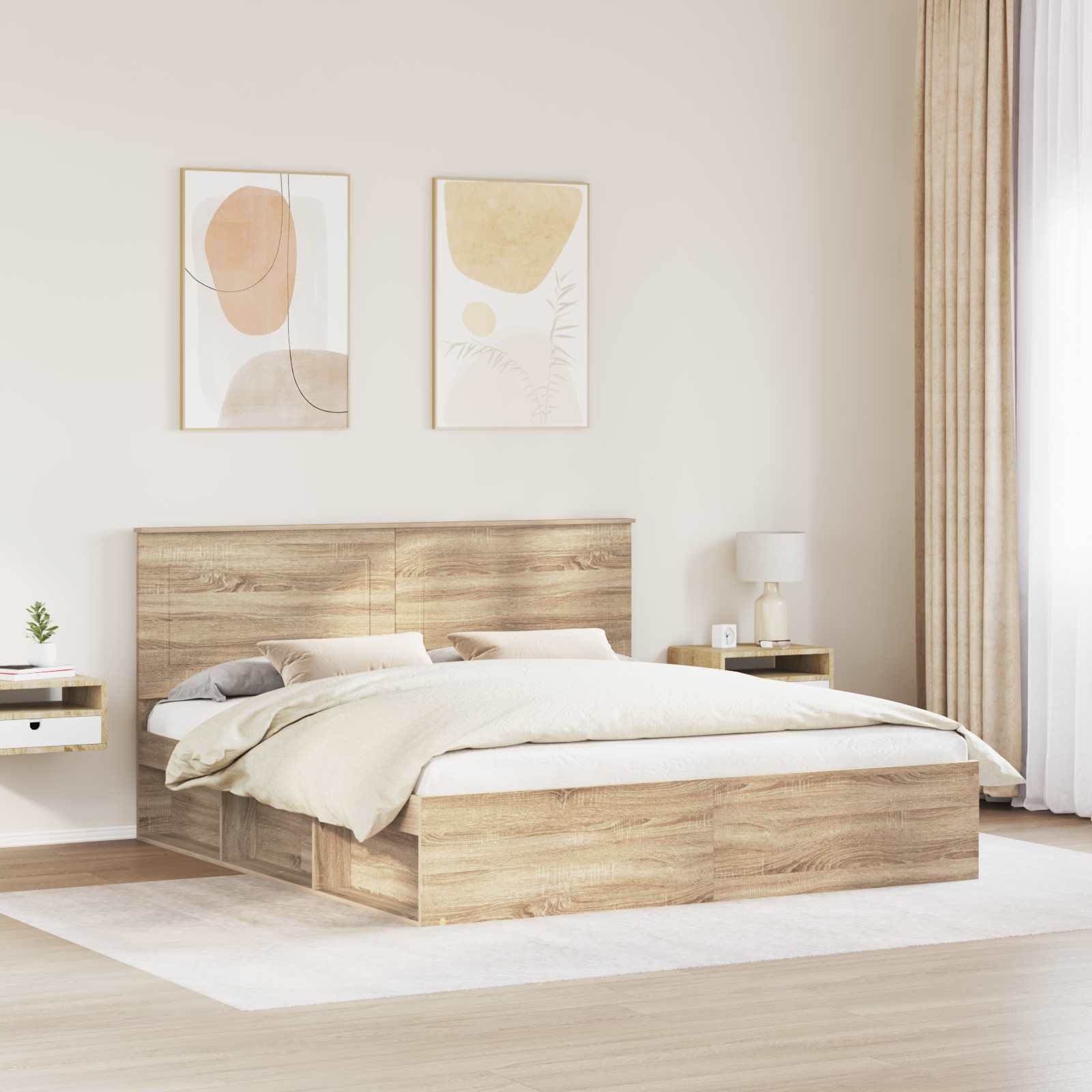 Struttura del letto Sonoma 200 x 200 cm Pino massello | homemem39