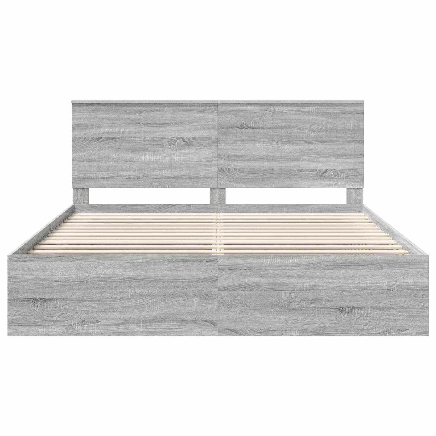 Struttura del letto Grigio Sonoma 200 x 200 cm Pino massello | homemem39