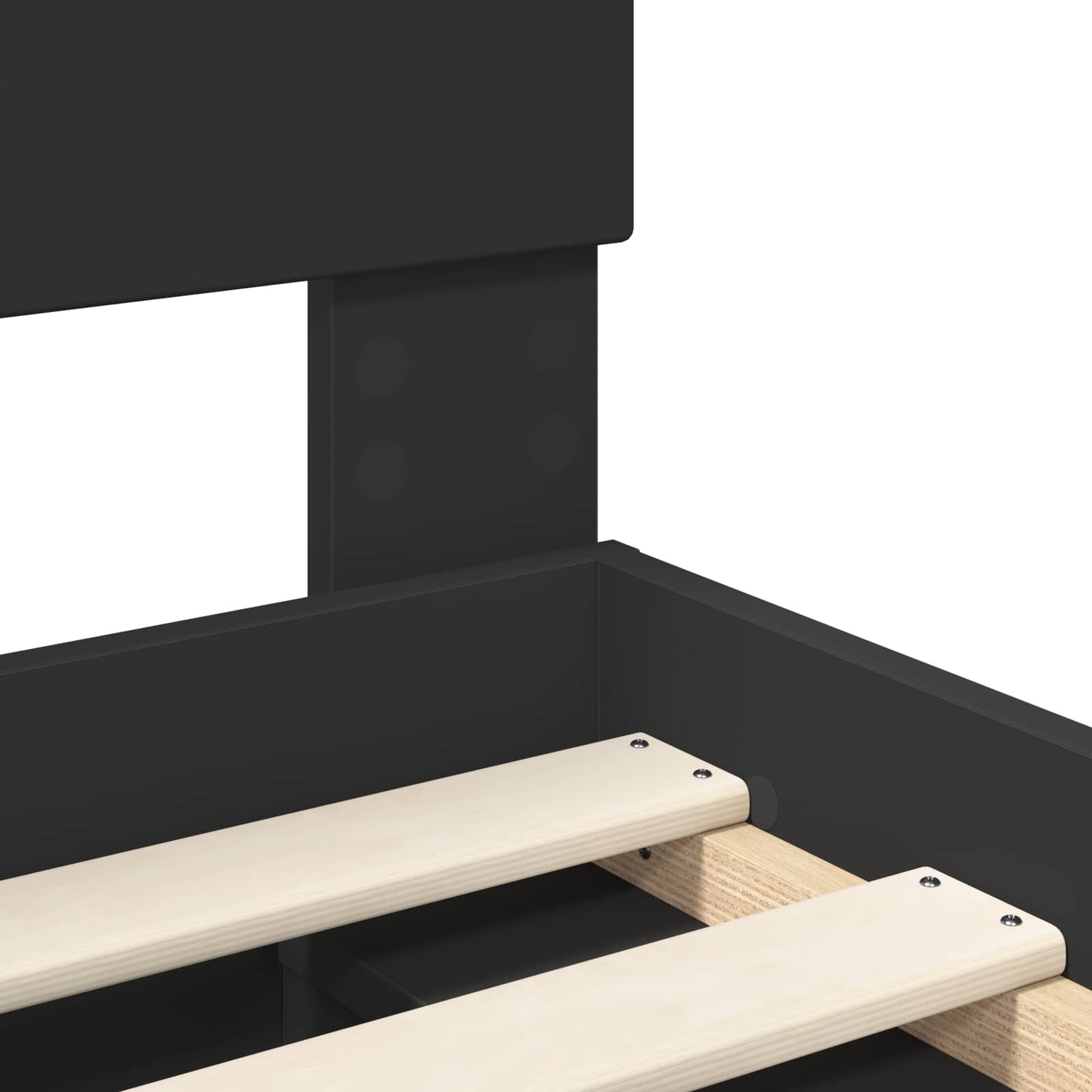 Struttura del letto Nero 160 x 200 cm Pino massello | homemem39