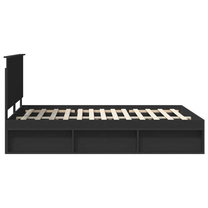 Struttura del letto Nero 160 x 200 cm Pino massello | homemem39